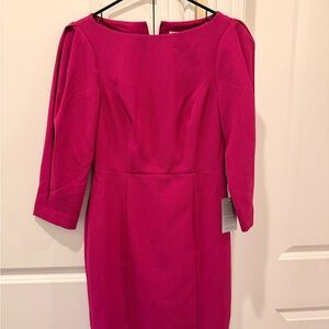 Eliza J Fuchsia Long Sleeve Dress
